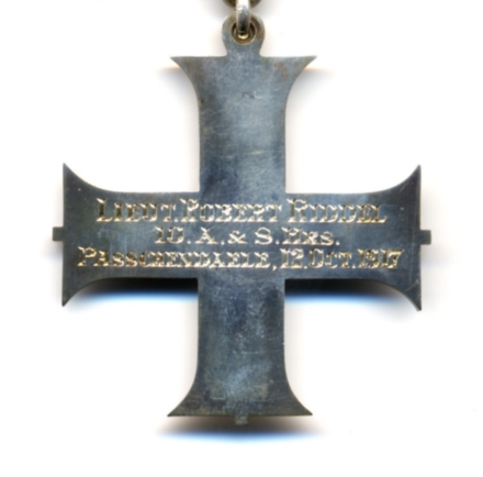 Robert Riddel, Military Cross, Passchendaele / Passchendale in Ypres, October 12th. 1917